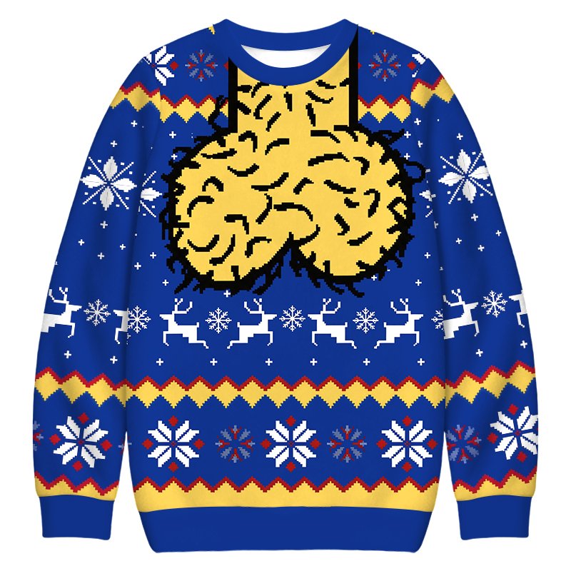 Hilarious Naughty Blue Christmas Ugly Sweater Funny Xmas Apparel Gift For Girlfriend