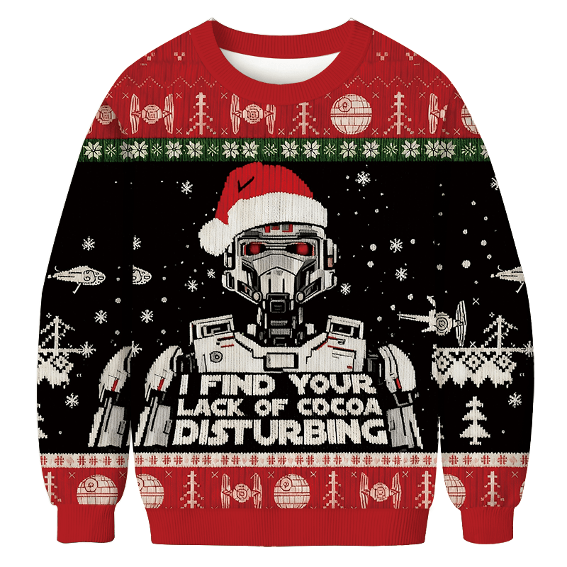 I Find Your Lack Of Cheer Disturbing Christmas Ugly Sweater Funny Christmas Apparel