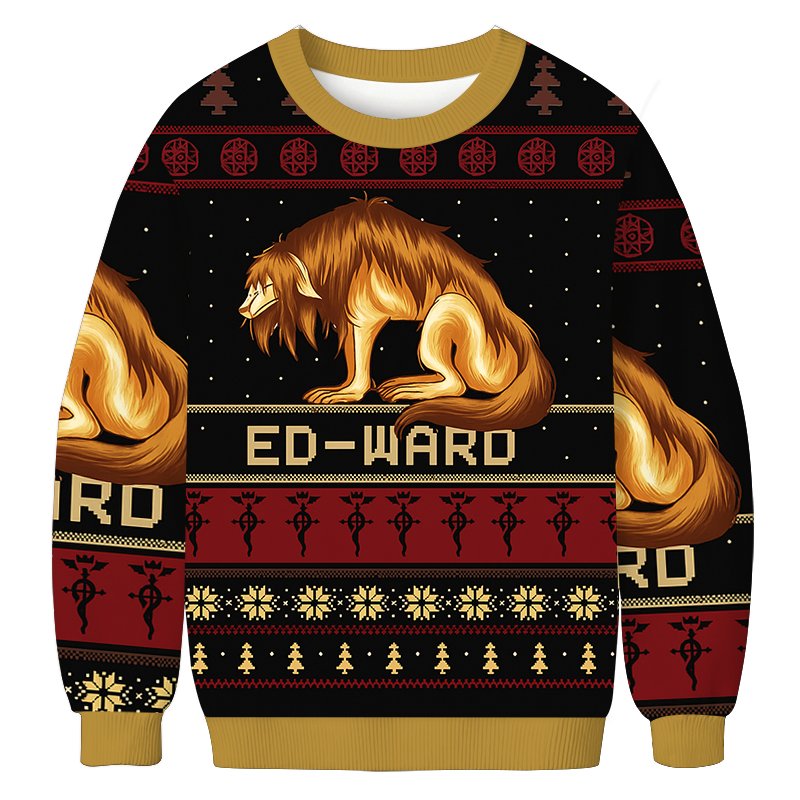 Fullmetal Alchemist Chimera Nina Tucker Edward Christmas Ugly Sweater Funny Xmas Gear