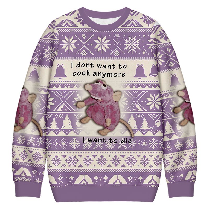 I Don_t Want To Cook Anymore Christmas Ugly Sweater Funny Christmas Clothing Gifts