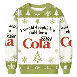 Green Funny Drink Christmas Ugly Sweater Xmas Holiday Clothing Coworker Gifts