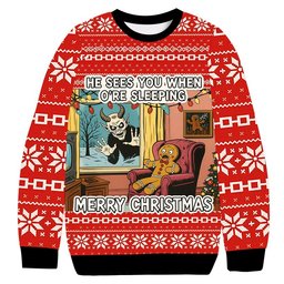 He Sees You Christmas Ugly Sweater Funny Xmas Apparel Gifts For Daughter