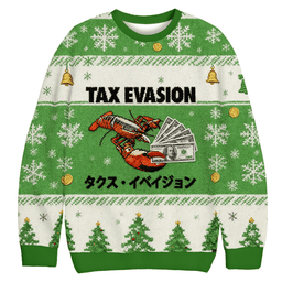 Green Tux Evasion Funny Christmas Ugly Sweater Funny Xmas Holiday Apparel Birthday Gift