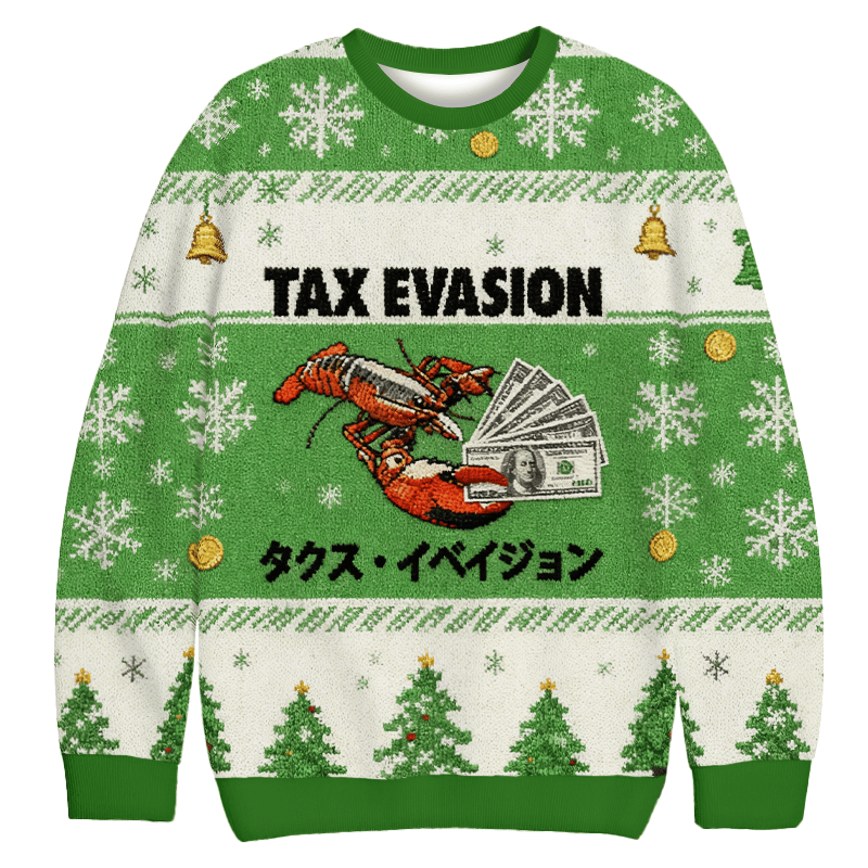 Green Tux Evasion Funny Christmas Ugly Sweater Funny Xmas Holiday Apparel Birthday Gift