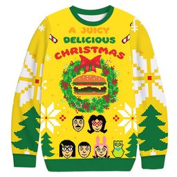 A Juicy Delicious Christmas Bob Burgers Christmas Ugly Sweater Funny Christmas Outfits