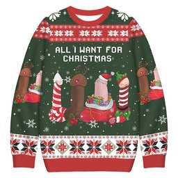 Cockmas Holiday Christmas Ugly Sweater Funny Xmas Clothes Gifts For Dad