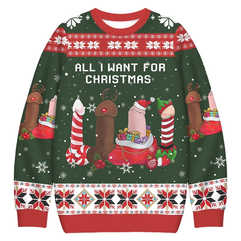 Cockmas Holiday Christmas Ugly Sweater Funny Xmas Clothes Gifts For Dad