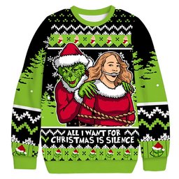 All I Want For Christmas Is Silence Christmas Ugly Sweater Funny Xmas Clothing