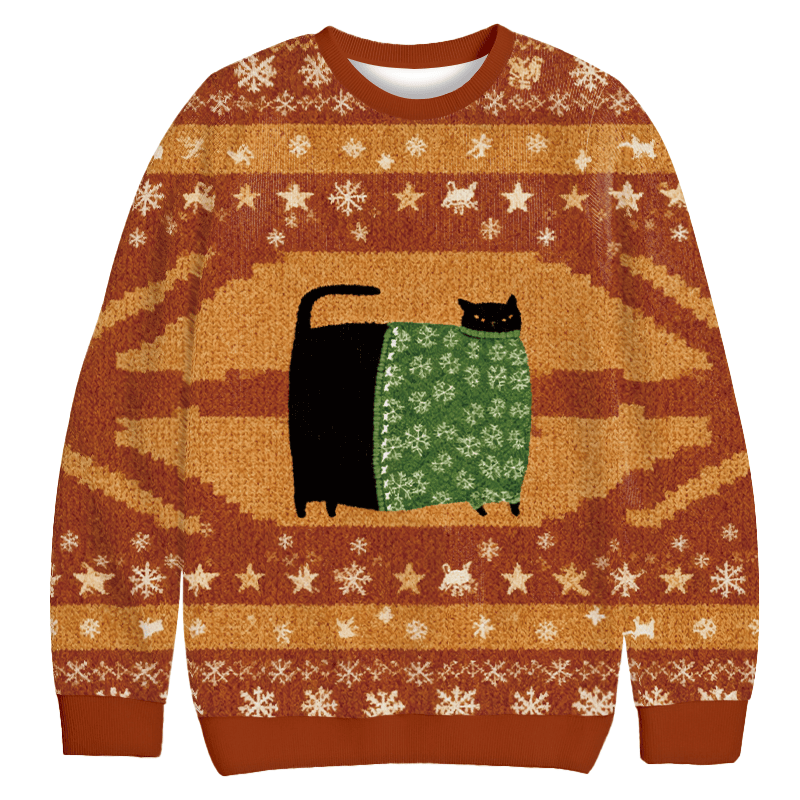 Chonky Cat Christmas Ugly Sweater Funny Xmas Clothes Christmas Gift For Women