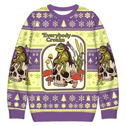 Everybody Croaks Christmas Ugly Sweater Unique Xmas Clothes Gifts For Her