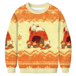 Cute Cats Friends Christmas Ugly Sweater Funny Xmas Apparel Gifts For Mom