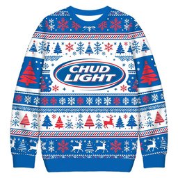 Chud Light Christmas Ugly Sweater Funny Xmas Clothing Presents For Dad