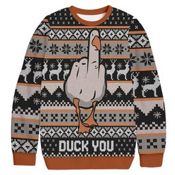 Duck You Christmas Ugly Sweater Funny Christmas Clothes Gifts For Duck Lovers