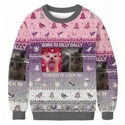 Born To Dilly Dally Christmas Ugly Sweater Funny Xmas Clothes Gifts For Friends