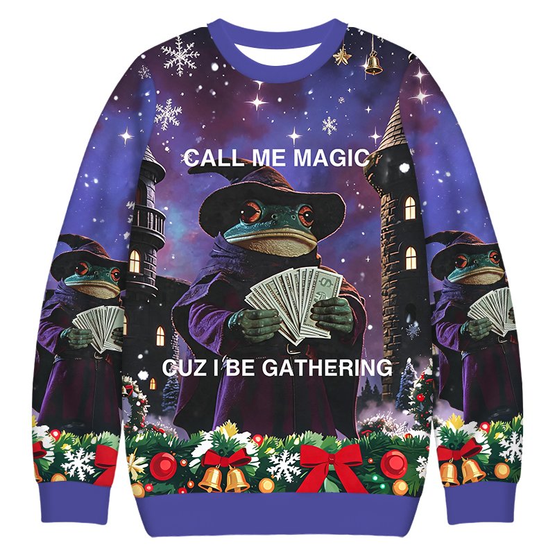 Call Me Magic Cuz I Be Gathering Christmas Ugly Sweater Xmas Apparel Holiday Gifts