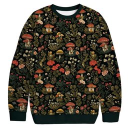 Enchanted Forest Mushroom Christmas Ugly Sweater Unique Xmas Outfits Gift For Mom
