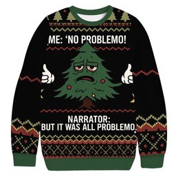 Christmas Tree Me No Problemo Christmas Ugly Sweater Funny Xmas Clothing Gift For Mom