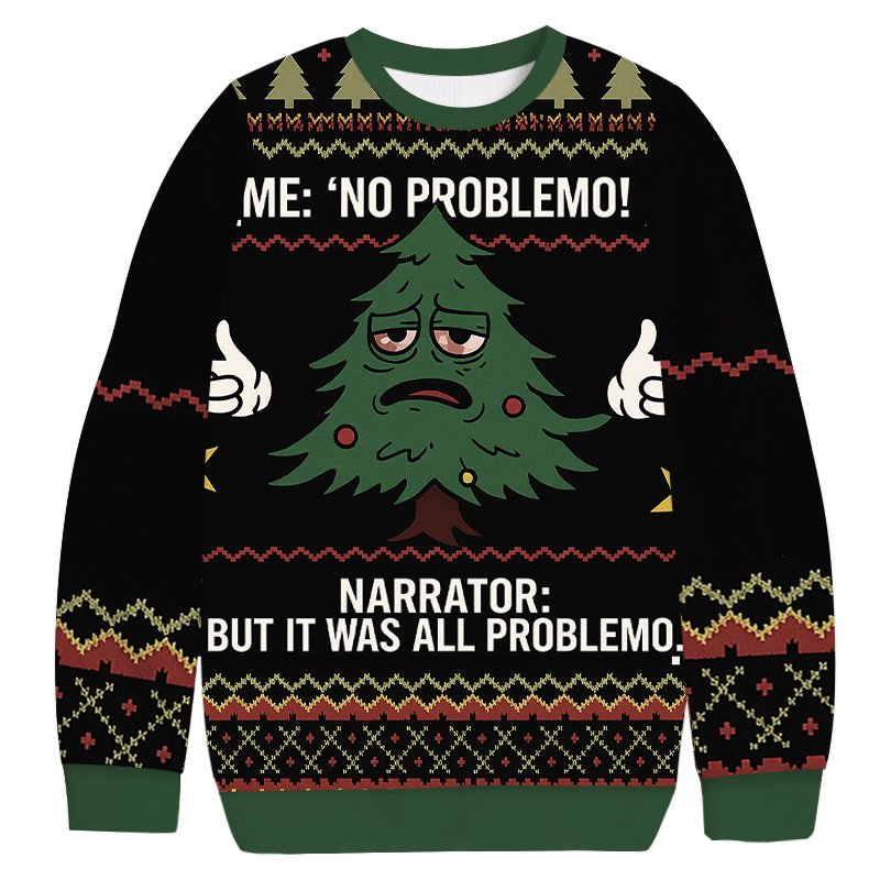 Christmas Tree Me No Problemo Christmas Ugly Sweater Funny Xmas Clothing Gift For Mom
