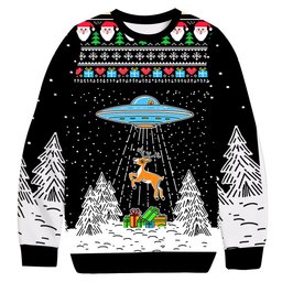 Alien Abduction Christmas Ugly Sweater Funny Xmas Attire Gifts For Dad