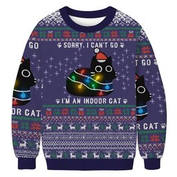 Everything Is Fine Funny Christmas Ugly Sweater Funny Xmas Clothes Gifts For Grandma