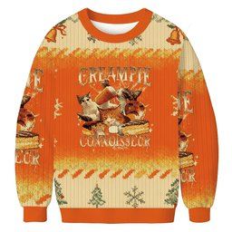 Creampie Connoisseur Meme Christmas Ugly Sweater Funny Xmas Apparel Gifts For Women
