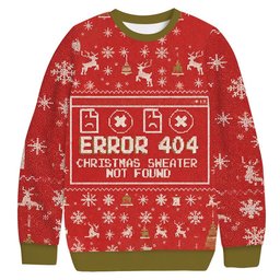 Error 404 Not Found Christmas Ugly Sweater Unique Xmas Attire Gift For Brother