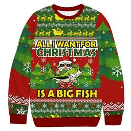 All I Want For Christmas Is A Big Fish Christmas Ugly Sweater Funny Xmas Outfits_