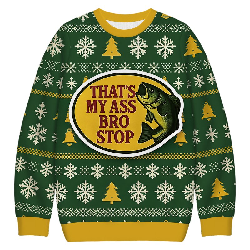 Bro Stop Christmas Ugly Sweater Funny Xmas Apparel Gift For Holiday Gifts