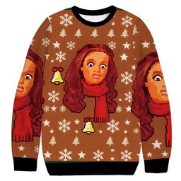 Doll Face Meme Christmas Ugly Sweater Funny Christmas Clothing Gifts For Best Friend