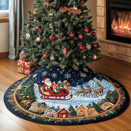Merry Moments Christmas Quilted Tree Skirt Mom Christmas Tree Decoration Gifts