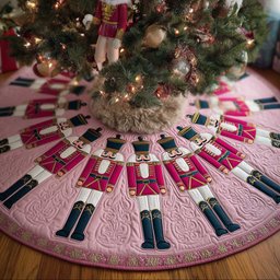 Nutcracker Parade Christmas Quilted Tree Skirt