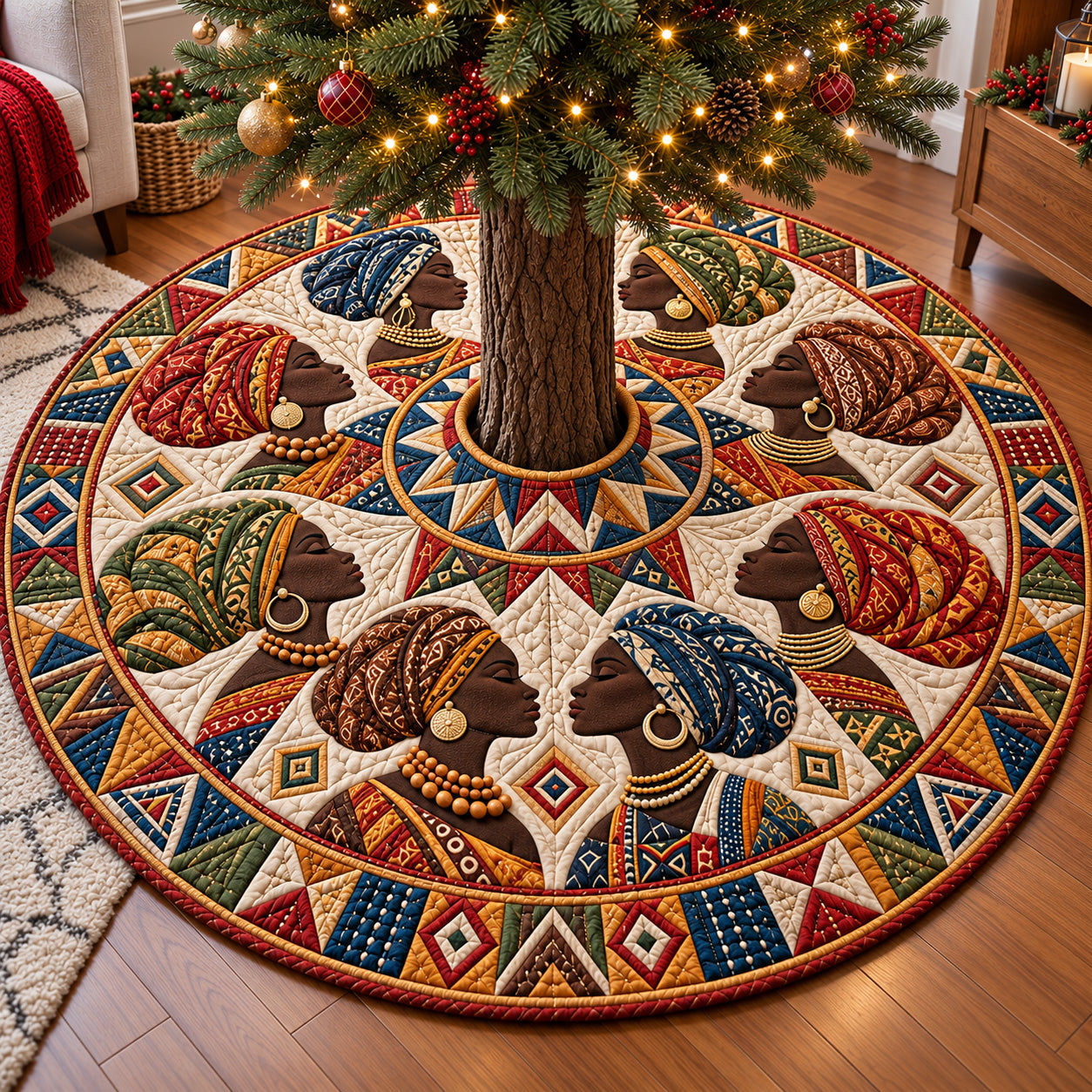 Melanin Queens Quilted Tree Skirt