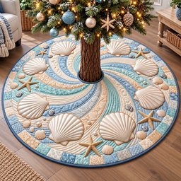 Coastal Whisper Quilted Tree Skirt