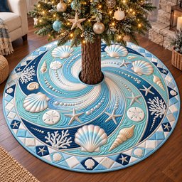 Coastal Whisper Quilted Tree Skirt