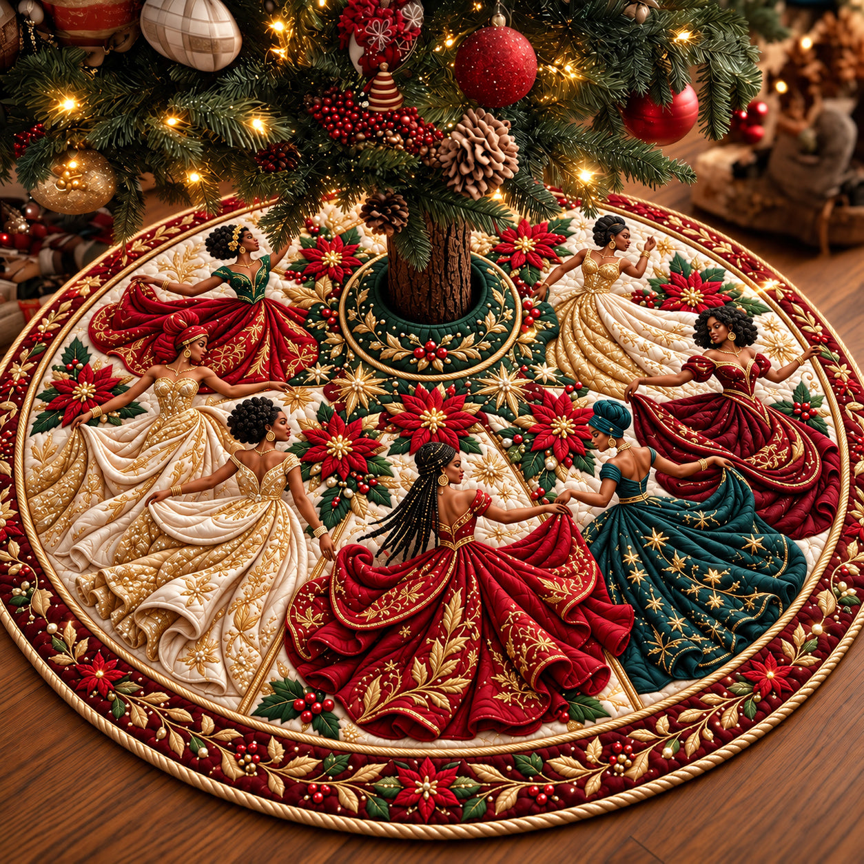 Melanin Queens Quilted Tree Skirt