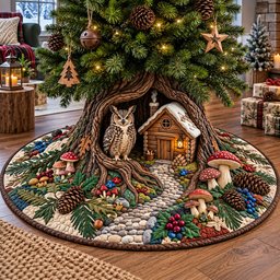 Enchanted Forest Quilted Tree Skirt