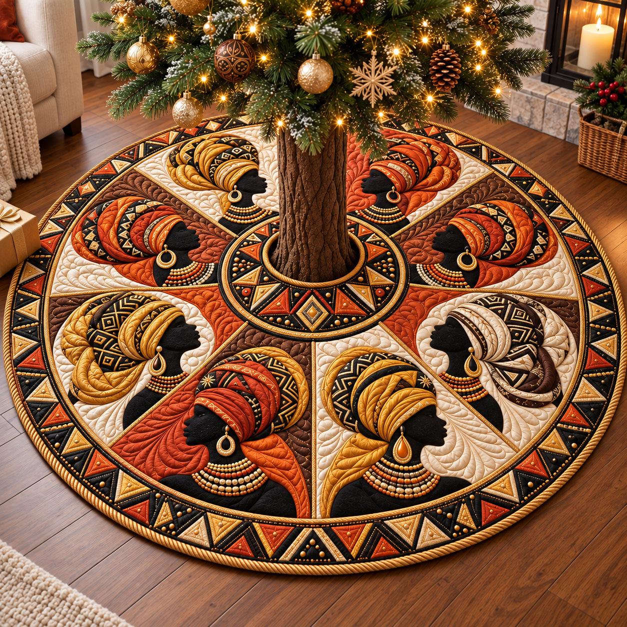 Melanin Queens Quilted Tree Skirt