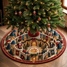 Nutcracker Royal Courtyard Quilted Tree Skirt