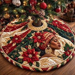 Holiday Beauty Quilted Tree Skirt