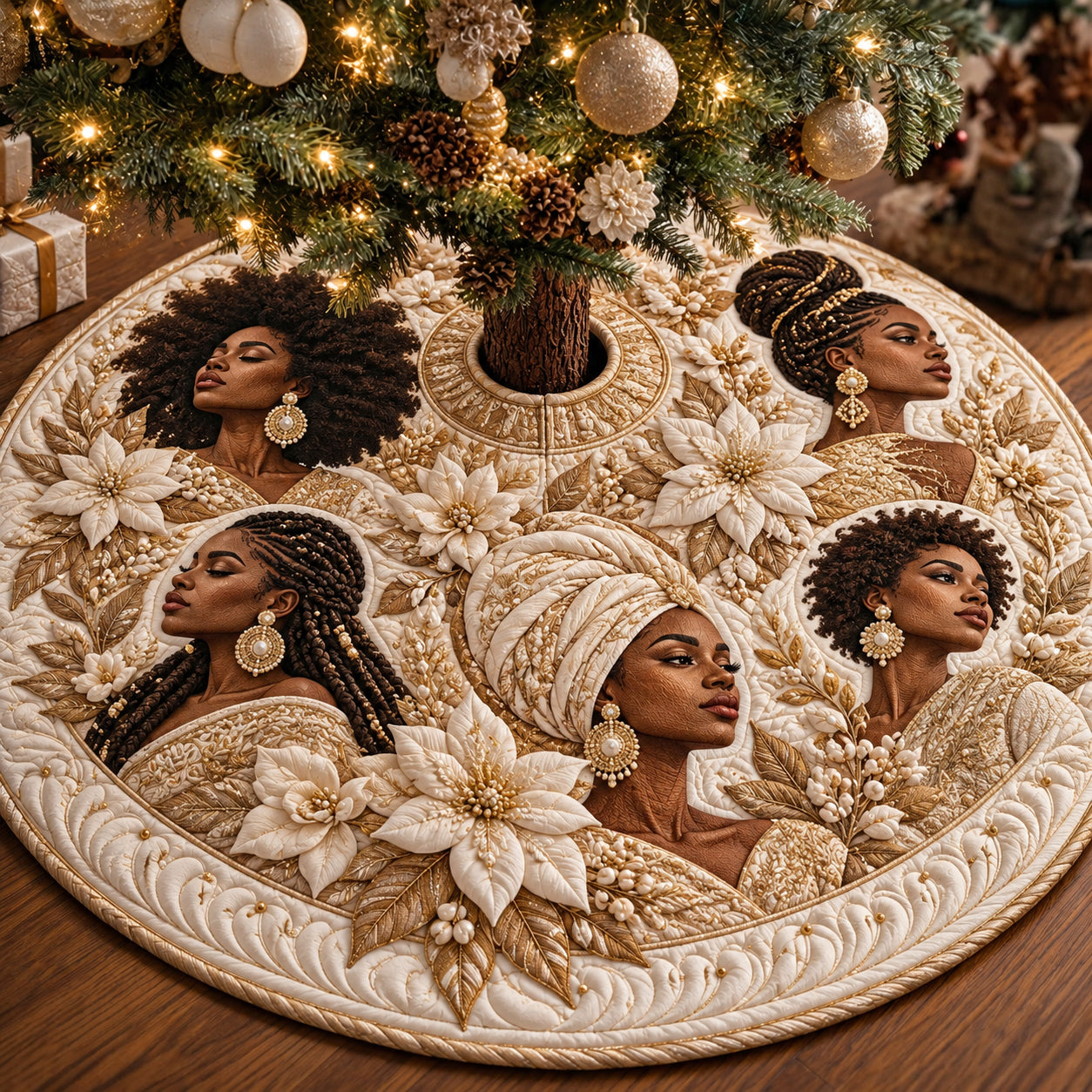 Melanin Queens Quilted Tree Skirt