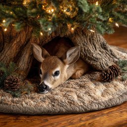 Deer Quilted Tree Skirt