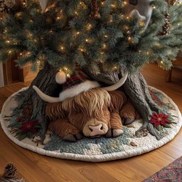 Holiday Farmstead Quilted Tree Skirt