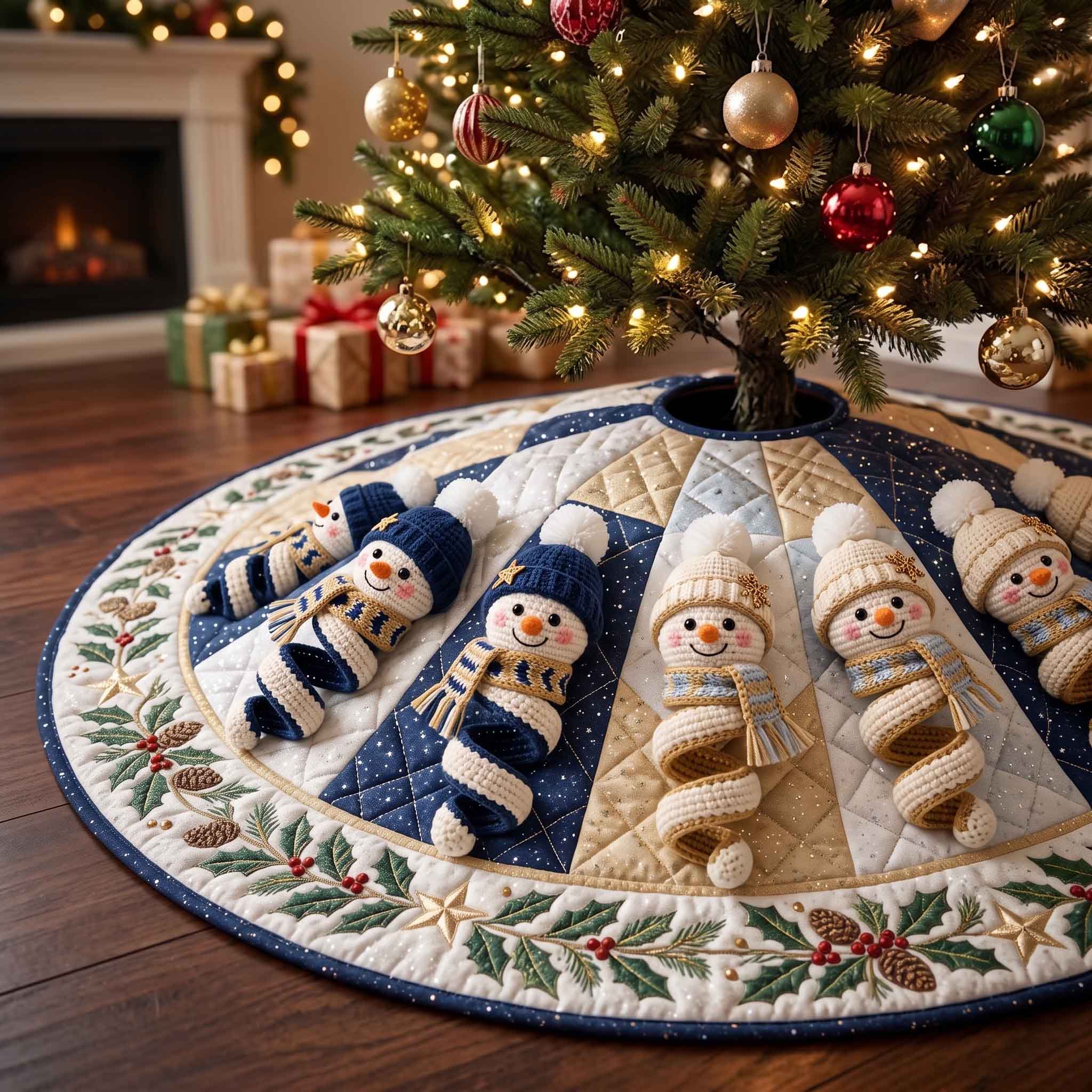 Merry Crochet Quilted Tree Skirt