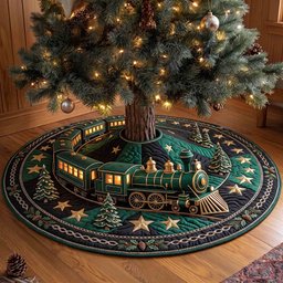 Holiday Express Quilted Tree Skirt