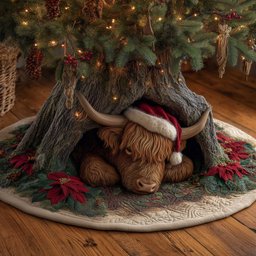 Holiday Farmstead Quilted Tree Skirt