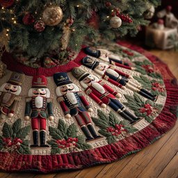 Nutcracker Parade Quilted Tree Skirt