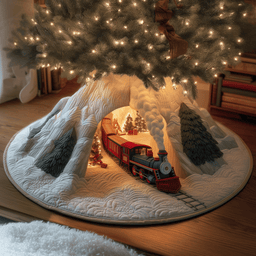 Winter Express Quilted Tree Skirt