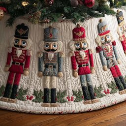 Nutcracker Parade Quilted Tree Skirt