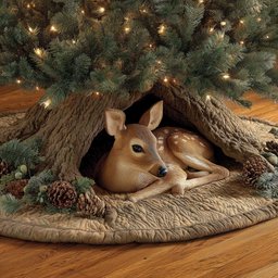 Deer Quilted Tree Skirt