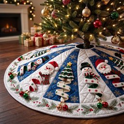 Merry Crochet Quilted Tree Skirt